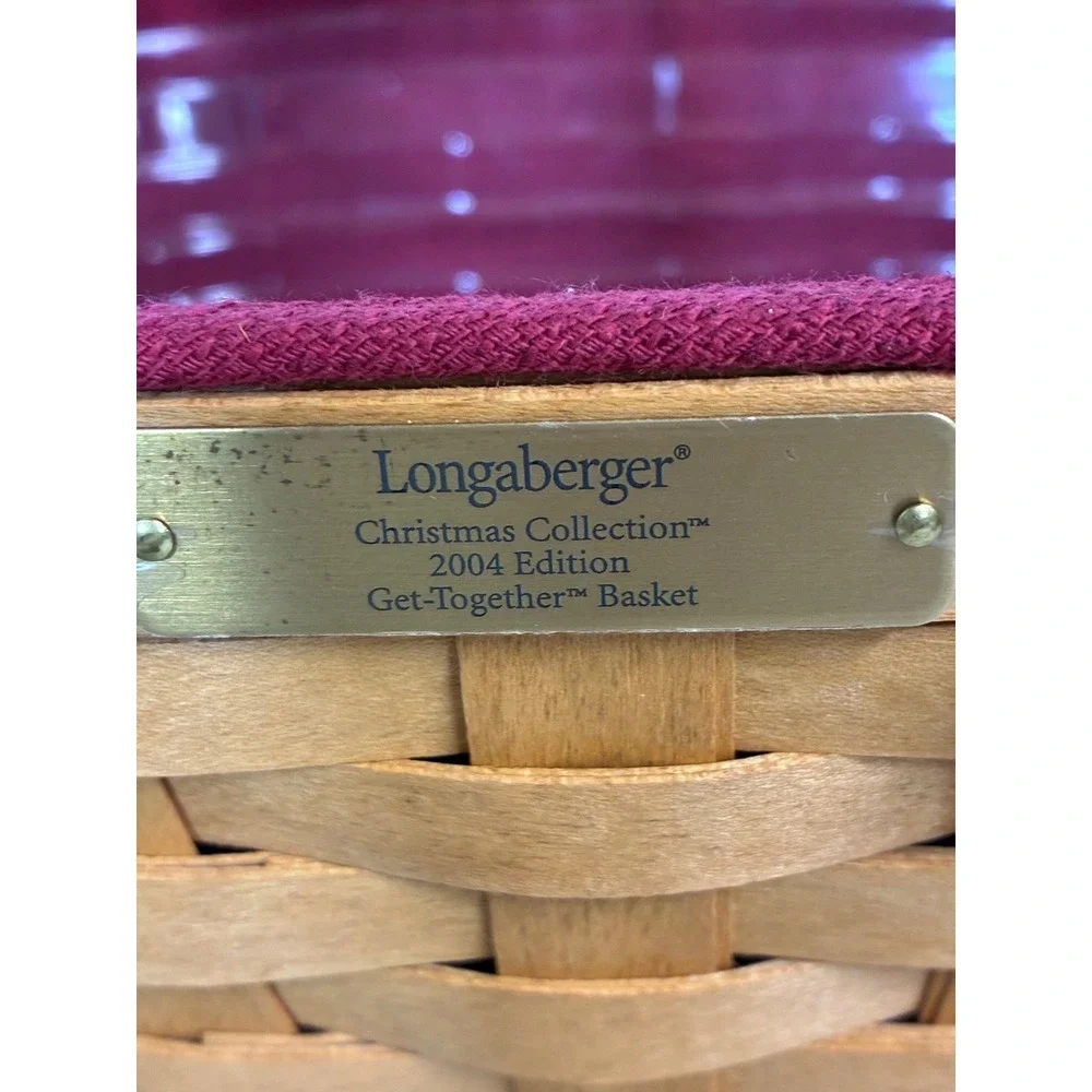 Longaberger Christmas Collection 2004‎ Get-Together Basket Liner Protector Brass